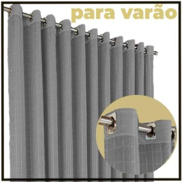 Imagem de cortina blackout Mix corta luz 7,00 x 2,40 c/voal marrom - Bravin Cort