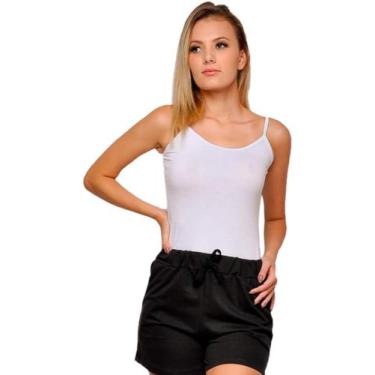 Imagem de Regata Básica Feminina Lisa Branca - Abafarto, G