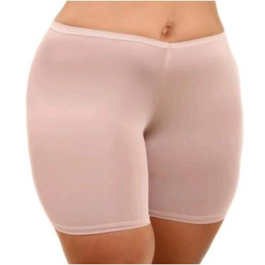Imagem de Shorts anagua plus size segunda pele,anti atrito,microfibra - MDJ, Beg