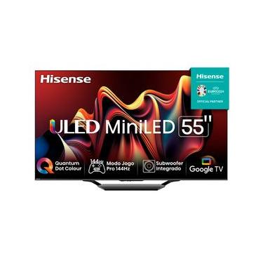 Imagem de Smart TV Hisense QLED Mini UHD 4K 55" Polegadas Frequência 144 Hz E Wi-Fi - 55U75LUA