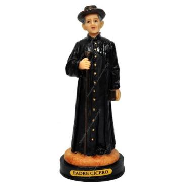 Imagem de Imagem Padre CÍCero Pintado 14cm Resina - ATACADÃO DO ARTESANATO MDF