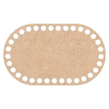 Imagem de Base Para Crochê Oval Arredondada 3mm - Litoarte, 15x9cm