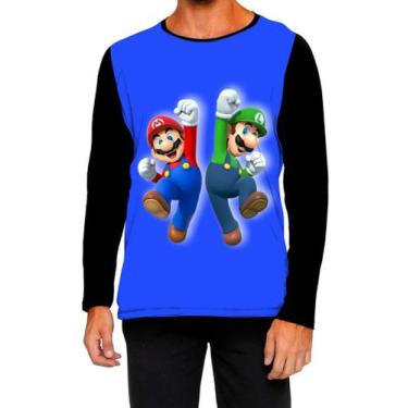 Imagem de Camiseta Manga Longa Ads Super Mario Luigi Mario boss 3 - Fabriqueta, 