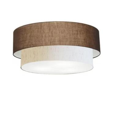 Imagem de Plafon Duplo Cilíndrico Vivare Md-3064 Cúpula em Tecido 70x60cm - Bivo