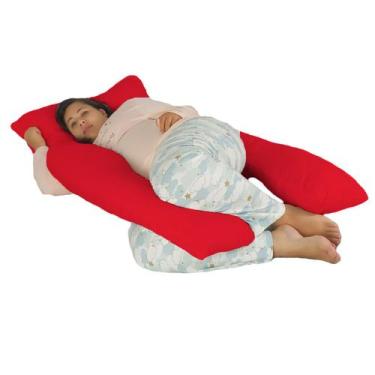 Imagem de Travesseiro Gigante Happy Line 150 x 70 cm, Vermelho