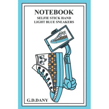 Imagem de NOTEBOOK SELFIE STICK HAND LIGHT BLUE SNEAKERS