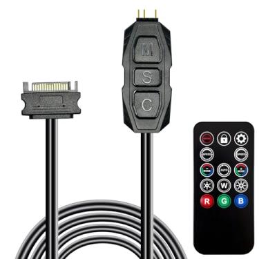 Imagem de JAZZCOOLING Kit de Controlador Argb para Ventiladores de Caixa Rgb de Pc, Divisor Argb, Controlador de Ventilador Sata Power Rgb, Controle de Hub de Ventiladores de Computador Argb Rgb e Efeito de Luz