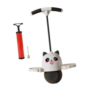 Imagem de oshhni Bola de Pogo em Forma de Panda com Alça Pogo Stick Jump Kids Balance Board Jump Board Brinquedo Engraçado Pogo Jump para Fitness Playground, Branco
