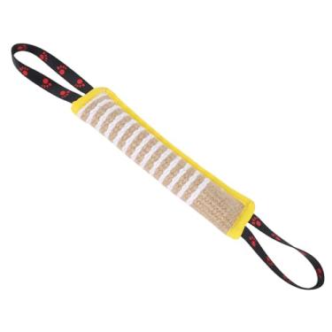 Imagem de Travesseiro de Juta para Mordida de Cachorro Com Alças Fortes para Cães Pequenos, Médios e Grandes, Treinamento Interativo Portátil para Filhotes, Ideal para (Padrão de pegada de