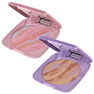 Imagem de Whats Up Beauty - Cheeque Terre Duo (10 Peaceful Pisa Blush, 10 Light Bronzer) Clean Cruelty Free Vegan Natural Made in Italy Niacinamide Hyaluronic Acid Actives Cheek Makeup