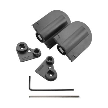 Imagem de IEUDNS Dobradiças para penteadeira, 2 peças, móveis, caixa de brinquedos, substituições pesadas, caixa de madeira, tronco, dobradiças escondidas, mesa diy, Preto