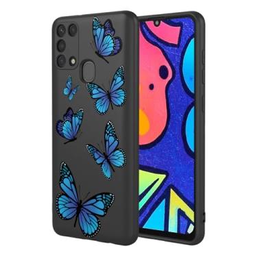 Imagem de HTXWXJC Capa de celular para Galaxy M31, capa para Samsung Galaxy M21S, à prova de choque, flexível, amortecedor, capa macia de TPU com estampa de borboleta, capa para celular para Samsung Galaxy M31