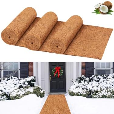 Imagem de Riare Pacote com 3 tapetes antiderrapantes de gelo e neve de 40,5 cm × 2,5 cm - Tapete de fibra de coco antiderrapante para passarelas, porta da frente, escadas, varanda segura e caminhada estável