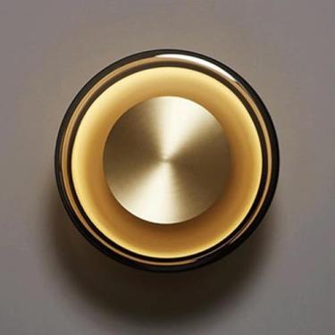 Imagem de Luminária de parede de corredor de escadas circulares de 9,4 pol., personalidade nórdica, fonte de luz LED, arandelas de parede, simplicidade, ferro, arte, vidro, luz de parede para sala, ba