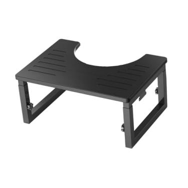 Imagem de predolo Banquinho para banheiro, ferramenta para penico, dobrável, antiderrapante, portátil, multifuncional, para banheiro, para crianças idosas, Preto