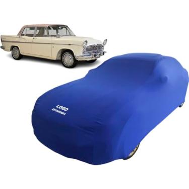 Imagem de Capa De Tecido Para Carro Colecionador Simca Chambord Tufão (Azul)