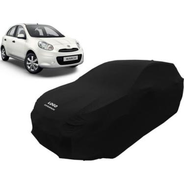 Imagem de Capa Para Cobrir Carro Nissan March Sv Tecido Helanca - Mz, Preta