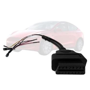 Imagem de VZG Cabo OBD2 para Tesla Model X/S/3/Y Air-Bag Repair SRS Conector de reposição de dados de colisão, serve para veículos Tesla OBD2 adaptador funciona com leitor de código OBDII da série