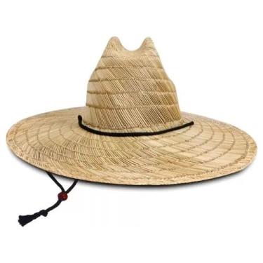 Imagem de Chapéu Cordão Bambu Acessório natural Proteção Solar Estilo Rústico - 