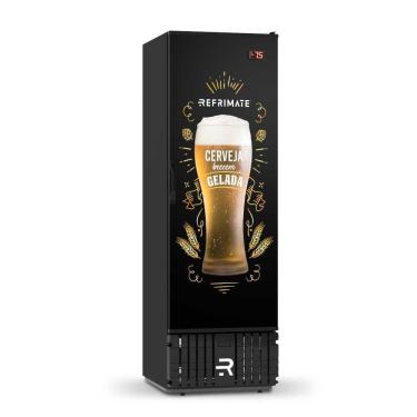 Imagem de Visa Cooler Cerveja 570 Litros Porta Sólida Adesivada Preto VCCE570PS 220V - Refrimate