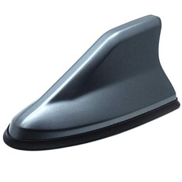 Imagem de Antena de rádio de teto de carro com base adesiva e antena decorativa AUTUTUT Shark, cinza prata