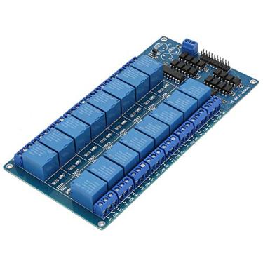 Imagem de Módulo de relé de 16 Canais para a Placa de Controle de Microcontrolador Carga ACDC para Controle de Eletrodomésticos