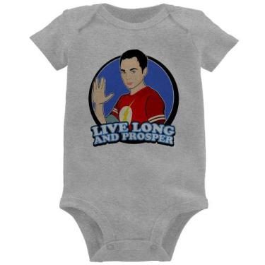 Imagem de Body Bebê Sheldon Spock - Foca na Moda, Cinza, GG