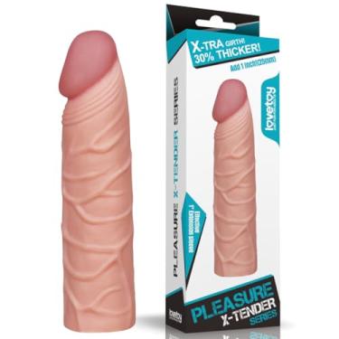 Imagem de Capa Peniana Extensora 17cm x 4cm penetrável 13,5cm Aumento de 5cm Texturizada em Silicone