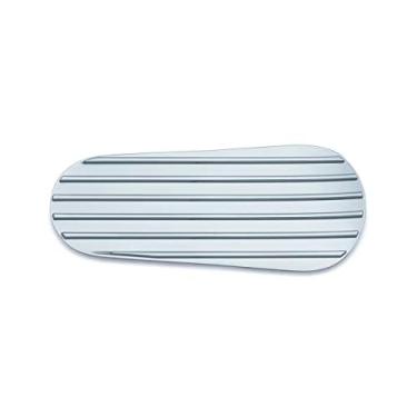 Imagem de Kuryakyn Acessório de realce de motocicleta 9234: Detalhe da capa de inspeção primária com aletas para motocicletas Harley-Davidson Dyna & Softail 2007-17, cromado