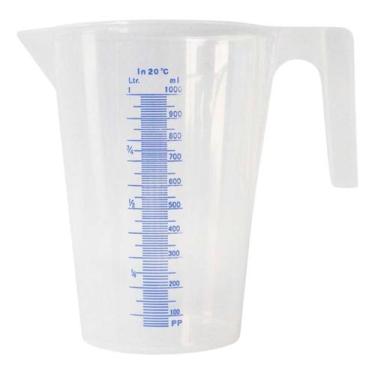 Imagem de Jarra De 1 Litro Transparente Graduada Com Bico Lupus - Lupus Lubrific