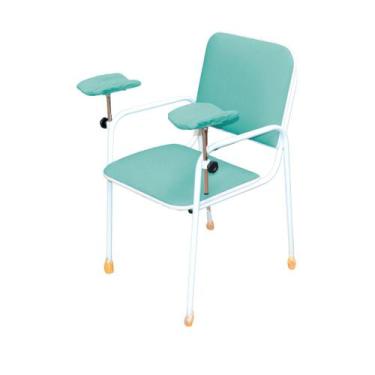Imagem de Cadeira Coleta de Sangue Standard Com Braço Lateral Verde Bebê - Metal