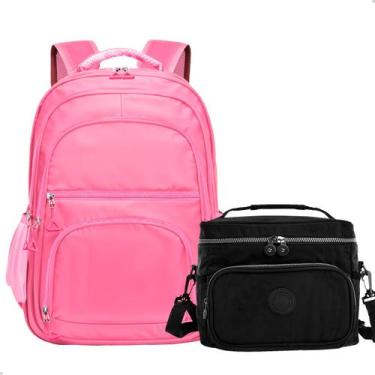 Imagem de Kit Mochila Feminina Grande + Bolsa Térmica Marmita Escolar Trabalho V