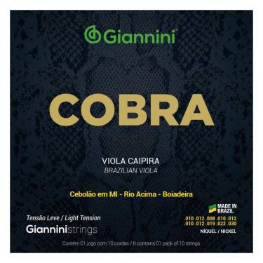 Imagem de Encordoamento Viola Caipira Giannini Cobra GESVNL Aço Nickel Leve