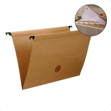 Imagem de Pasta Suspensa Kraft Completa com Acessórios 10 Unidades - Dello