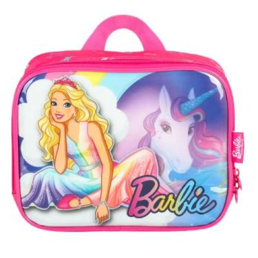 Imagem de Lancheira Térmica Escolar Infantil Barbie Desenho - Luxcel, Pink