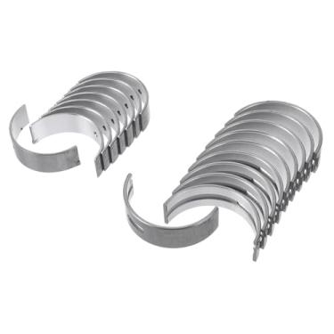 Imagem de ACROPIX Kit de rolamento principal e biela Nº 1170122024/1304122024 para Toyota Corolla 1998-2008 Rolamento da haste do virabrequim do motor metal prateado 18 peças