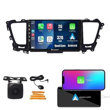 Imagem de Kunfine CarPlay Android Navegação Automática Estéreo GPS Rádio Câmera Display 22.9 cm IPS Touchscreen Headunit Tablet Pad Media Player para Kia Carnival Sedona 2014-2019, se aplicável Quad Core 2G +