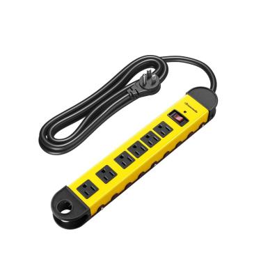 Imagem de Régua de alimentação DEWENWILS Metal de 6 tomadas com cabo de 6 pés 900J 15A