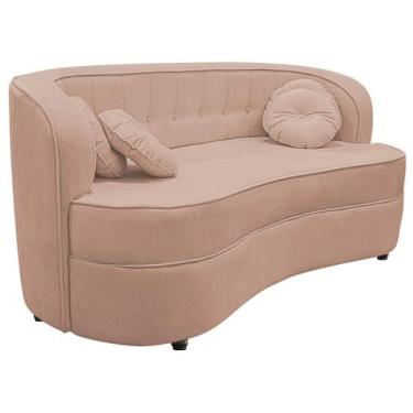 Imagem de Sofá Curvo 2 Lugares Orgânico Sala Recepção Escritório Decorativo Luxo