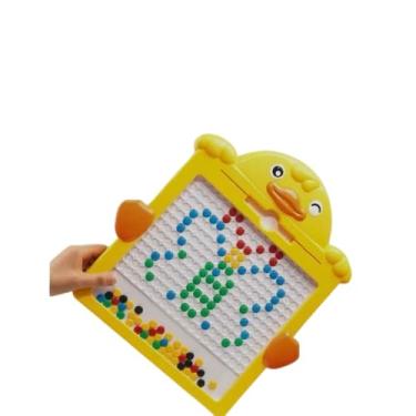 Imagem de Quadro Magnético Infantil em Formato de Pato, Tábua de Desenho Colorida com Peças Magnéticas, Brinquedo Educativo Tábua de Desenho Magnético Colorida para Crianças (Tabua pato)