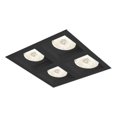 Imagem de Spot de Embutir Recuado Direcionável Quadruplo Mini Dicroica 14x14x6,5