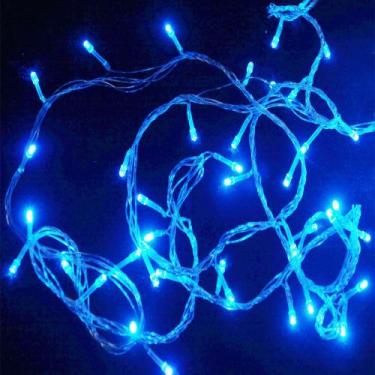 Imagem de Pisca Pisca De Led Azul Enfeite Natal 8 Funções 200 Lâmpadas Enfeite N