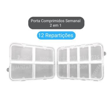 Imagem de Porta Comprimidos Diário/Semanal 12 Divisórias - 3B