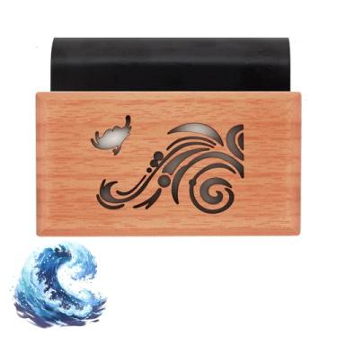 Imagem de ECOGREDA Ambientador de carro de madeira - Eliminador de odores de carro para clipe de viseira, difusor de perfume de veículo para cabine, caminhão e SUV, perfume do oceano