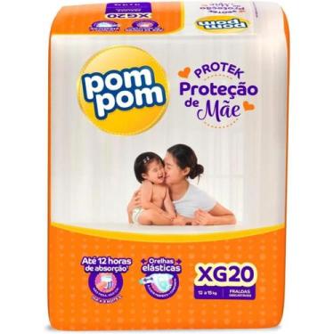 Imagem de Fralda Pom Pom Derma Protek Jumbo 1 Pacote Tamanho XXG 18 unidades