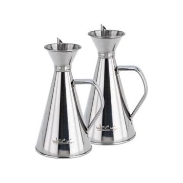 Imagem de Kit Dois Galheteiros com Bico em Aço Inox de 250ml - Weck