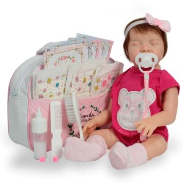 Imagem de Bebê Reborn Boneca Fio a Fio Lívia Com Enxoval Completo