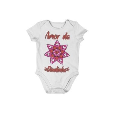 Imagem de Body De Bebê infantil Amor da Dindinha Branca - Del France, GG