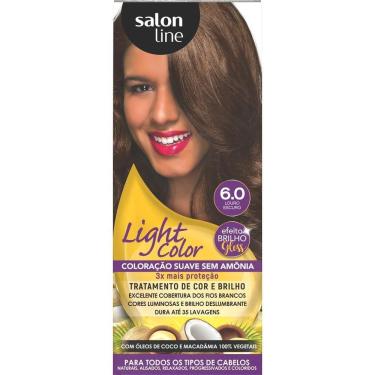 Imagem de Coloração Sem Amônia 6.0 Louro Escuro 45g Salon Line Light Color Brilho Gloss