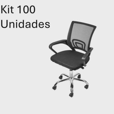 Imagem de Kit 100 Cadeiras para Escritório Diretor Tela Mesh Tok 3310